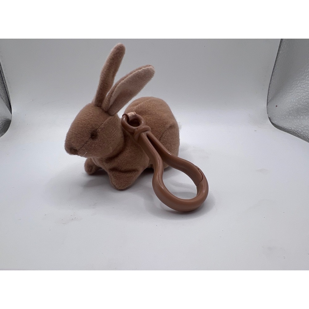 Teletubbies Brown Bunny Burger King 1999 Plush Keychain Finger Puppet Bag Charms